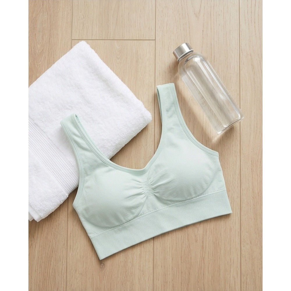 Paris Blues XL Pastel Mint Green Seamless Comfort Bra XL NWT - Picture 3 of 9